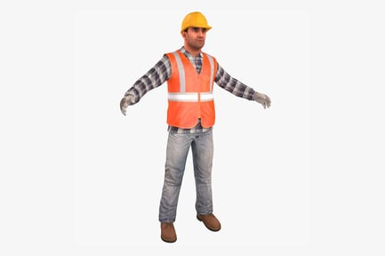 Preview: Road Worker: Safety Vest and Hard Hat