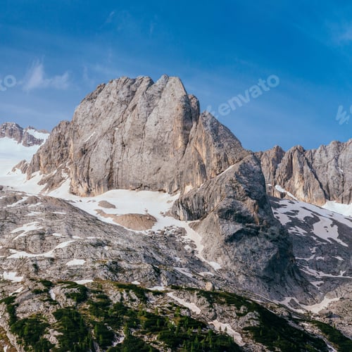Preview: Rocky Mountains at sunset. Dolomite Alps, Italy