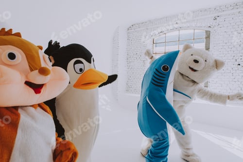 Preview: Polar bear and animal mascots