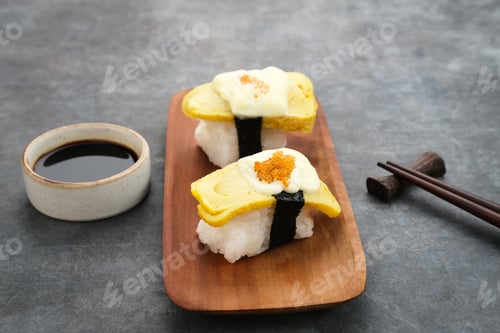 Preview: Egg Sushi Rolls or tamago sushi