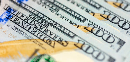 Preview: 100 dollar banknote close-up. Finance concept. Money background close up.