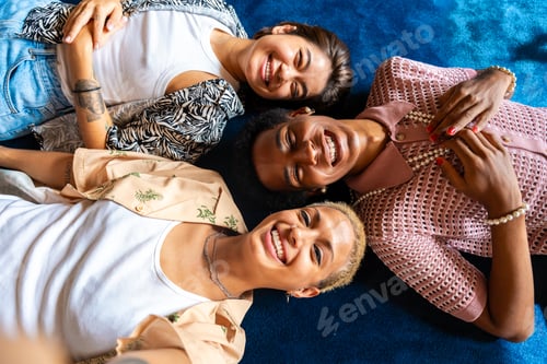Preview: Group of friends bonding at home, LGBTQ and diversity concepts
