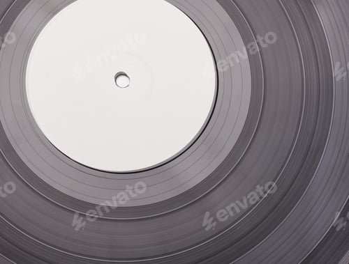 Preview: vinyl disc with blank white label