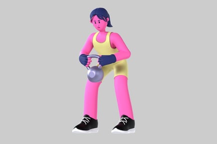 Preview: Kettlebell fitness female
