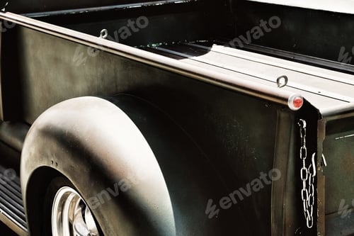 Preview: Vintage Pick-up Truck Side Rear View