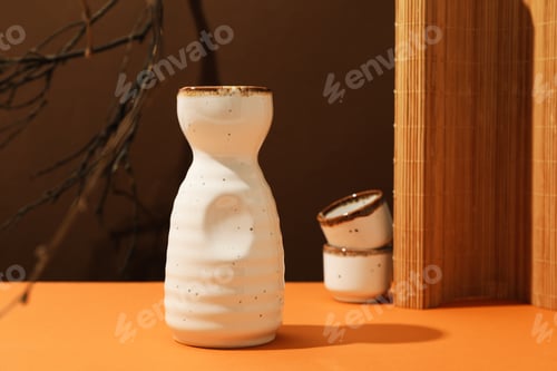 Preview: Traditional Japanese alcoholic drink - Sake, traditional asian drinks concept