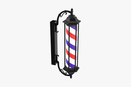 Preview: Illuminated Swirling Barber Pole Sign