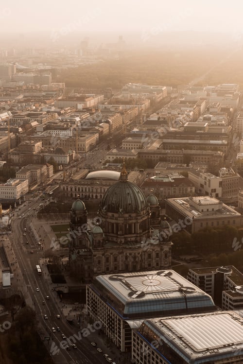 Preview: Elevated view of city, Berlin, Germany