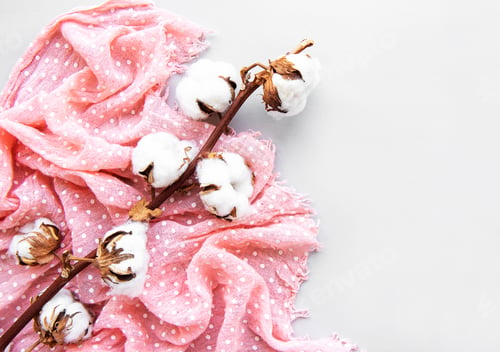 Preview: Сotton flower and female scarf