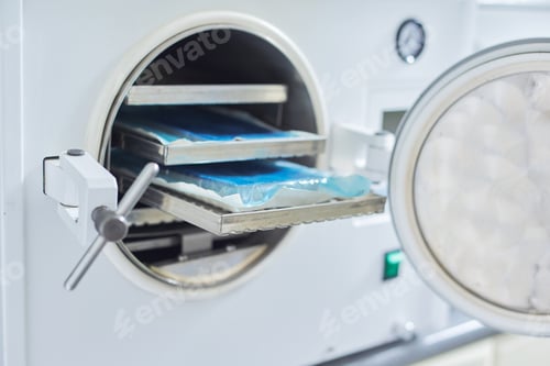 Preview: Sterilization of medical dental instruments in autoclave