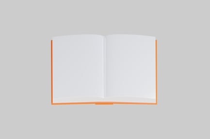 Preview: Open book with orange cover