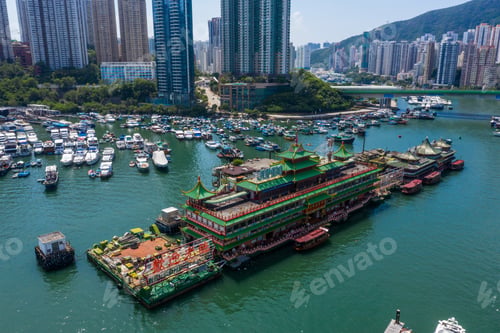Preview: Aberdeen, Hong Kong 12 May 2019: Hong Kong harbor port in aberdeen