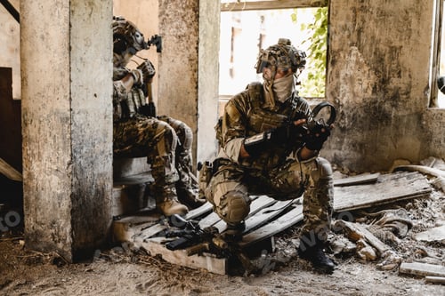Preview: Smart teamwork of soldiers running forward and attacking enemy