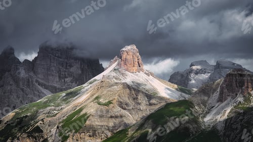 Preview: Rock tower mountain somewhere in Dolomites, Italy