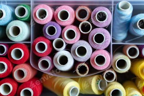 Preview: A set of multi-colored threads for sewing. Favorite hobby.