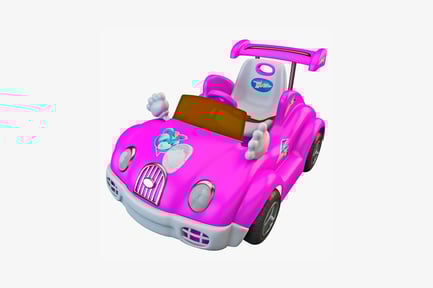 Preview: Toy car with handlebar and paw-shaped details
