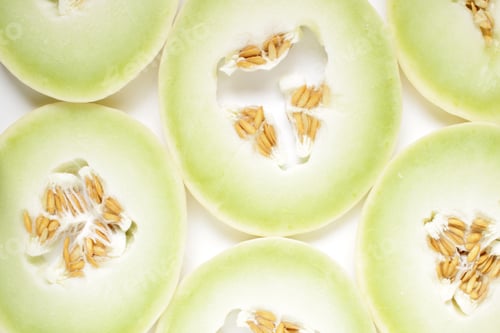 Preview: Honeydew slices background.