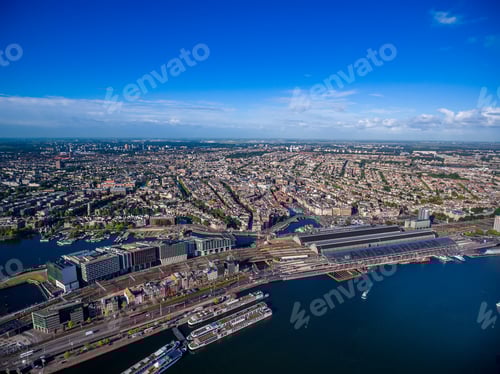 Preview: City aerial view over Amsterdam