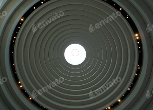 Preview: Low angle shot of a circular abstract roof