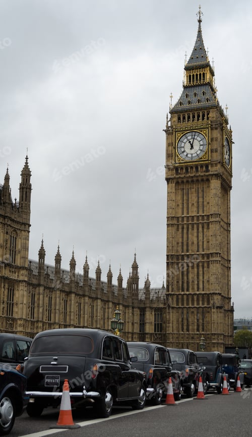 Preview: Big Ben and London taxi cabs