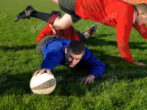 Preview: Rugby player scoring a try