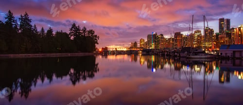 Preview: Coal Harbour, Downtown Vancouver Cityscape at Sunrise