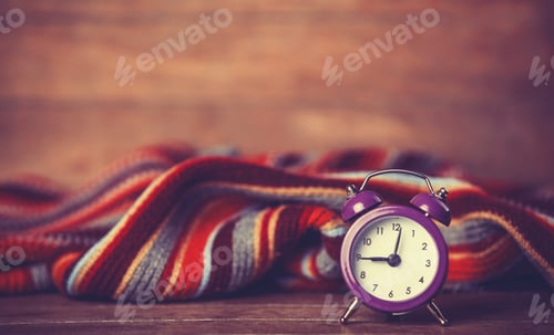 Preview: Alarm clock and scarf.