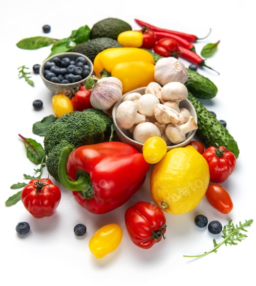 Preview: Fresh organic fruits and vegetables promoting healthy eating