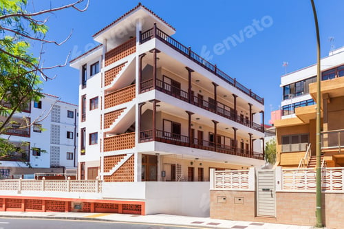 Preview: Apartment buildings on Tenerife Spain at sunny day