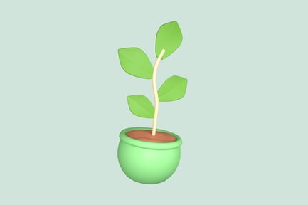 Preview: Small Plant Props 3D Illustration