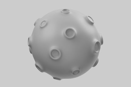 Preview: Sphere with circular indentations
