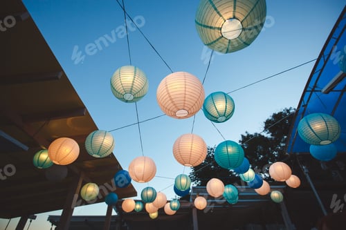 Preview: Paper lanterns on the street
