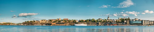 Preview: Stockholm, Sweden. Scenic Famous Panoramic View Of Embankment In