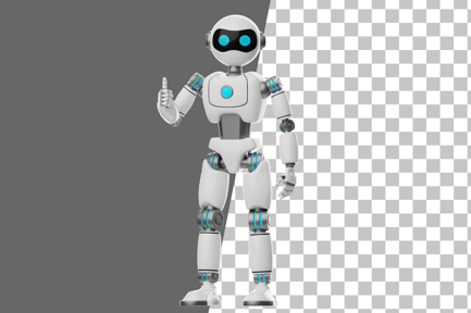 Preview: Robot Give a Thumbs Up Sign 3D Illustration