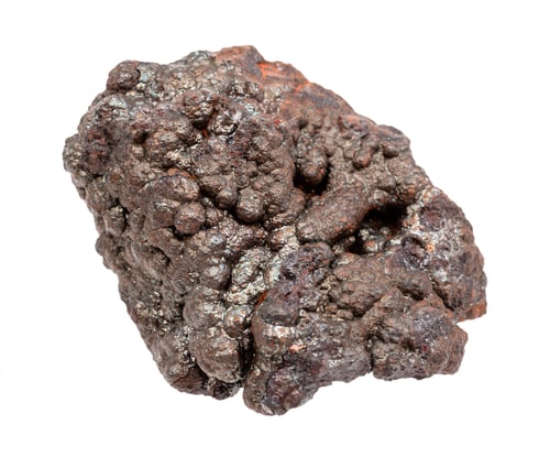 Preview: raw Goethite rock isolated on white