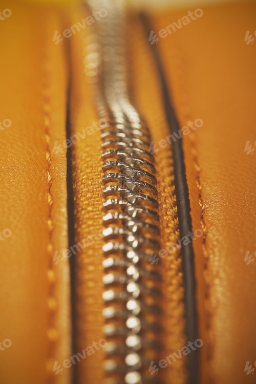Preview: Zipper On Yellow Leather Bag