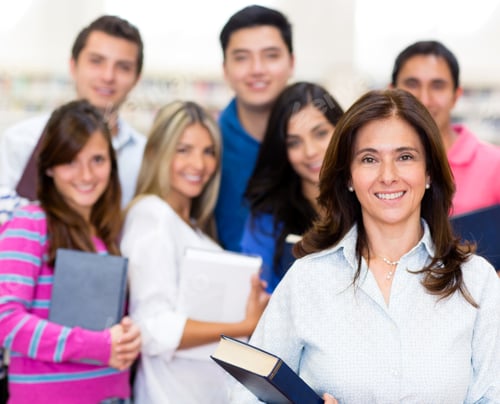 Preview: Teacher With A Group Of Students At The University