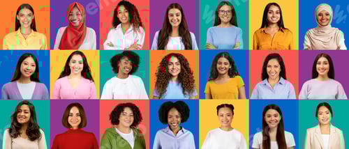 Preview: An array of confident individuals from various ethnicities, displaying a mix of professional