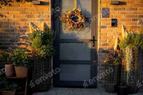 Preview: Beautifully decorated entrance of country house