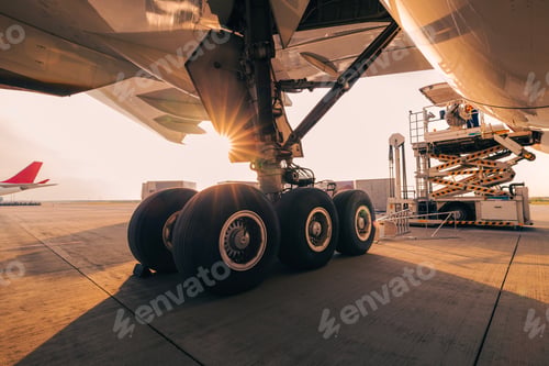 Preview: Preparation of cargo airplane before flight at airport