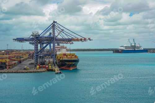 Preview: Cargo loading facilities on the Atlantic Ocean at Freeport Bahamas