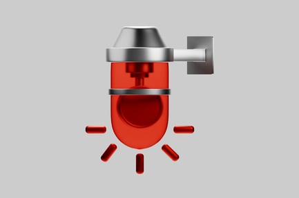 Preview: Red alarm wall light