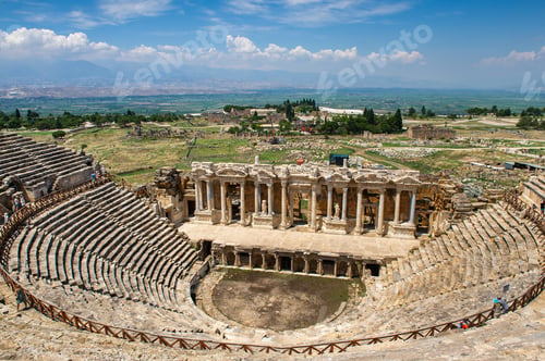 Preview: Roman amphitheater in the ruins of Hierapolis, in Pamukkale, Turkey