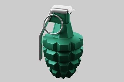 Preview: Geometric object with silver ring