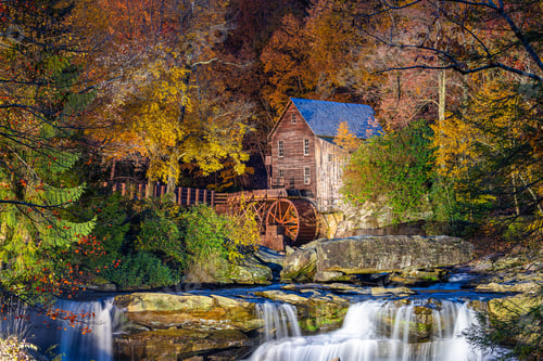Preview: Babcock State Park, West Virginia, USA at Glade Creek Grist Mill