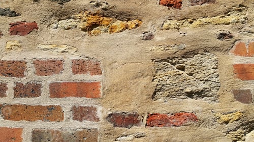 Preview: Very ancient wall with stones and bricks