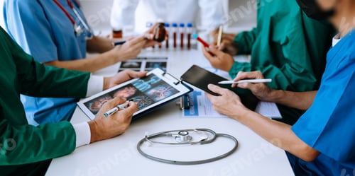Preview: Meeting team of doctor and medical staff Consultation about the treatment of heart disease,