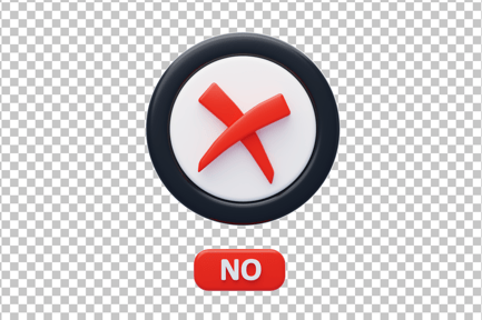 Preview: Cross Mark No 3D Icon