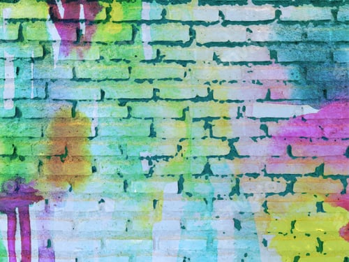 Preview: Funky grungy wall color splash illustration background