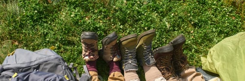 Preview: Header with Unrecognizable Legs with Camp Shoes